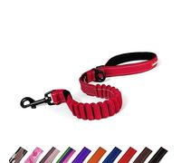 EZYDOG Zero Shock Dog Lead | Shock-Absorbing, Dog Leads For Small, Medium, Large Dogs, Soft Padded Handle, Traffic Control, 25 inches (Red)