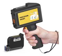 EzyHand Handheld Inkjet Printer 0.5 Inches Print Height Weighs Only 390g for Batch Code Date Lot Number Print on Plastic Carton Wood Metal Glass Aluminum with 42ml Fast Dry Ink