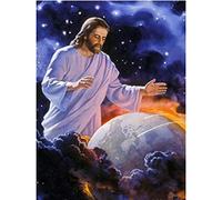 EZYHO Adult DIY 5D Diamond Painting Set Full Diamond Diamond Painting of Jesus Christ Christianity Suitable for Home Wall Decoration 50 * 50CM