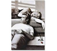 EZYHO Diamond Painting Diamond Pictures for Adults and Children Marilyn Monroe and James Dean DIY Cross Stitch Arts Craft Crystal Rhinestone Embroidery 50 * 50CM