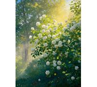 EZYHO Diamond Painting Kits DIYDiamondRhinestone Crystal Painting Painting by Numbers for Children Adults Home Wall Decoration Morning Light Flower 50 * 50CM