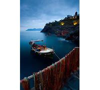 EZYHO Italian Cinque Terre Architectural Landscape DIY 5D Diamond Painting by Number Unique Kits Home Wall Decor Crystal Rhinestone Wall Decor 40x40cm