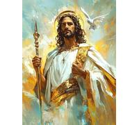 EZYHO Religion Diamond Art Painting Kits for Adults Kids, 5D Full Round Drill Sacred Diamond Painting, for Home Wall Christmas Decorations 40 * 50CM