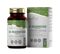 Ezyleaf D Mannose Powder Capsules with Probiotics & Vitamin C | D-Mannose and Cranberry Capsules | 60 DMannose Caps | Lactobacillus Acidophilus CrannBose | Vegan & Allergen Free UK