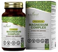 Ezyleaf Magnesium Complex | 375mg Pure Elemental Magnesium Per Serving | Mag Glycinate, Malate & Mag Citrate | 90 Vegan Capsules | ISO Certified, Allergen & Gluten Free | UK Made