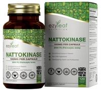 Ezyleaf Nattokinase 100mg 2000 FU | 120 Vegan Capsules | Protein Enzyme from Japanese Natto | No Artificial Ingredients | ISO Certified, Vegan, Dairy & Gluten Free, Non-GMO | Manufactured in The UK
