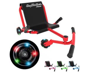 EzyRoller Classic Ride On Scooter and Go Kart for Kids Ages 4+ - Red LED Limited Edition