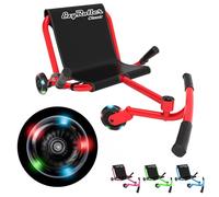 EzyRoller Classic with LED Wheels Ride On Toy for Kids, Ages 3-12, Up to 154 lbs - Red