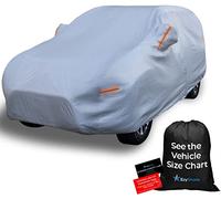 EzyShade 10-Layer SUV Car Cover - Waterproof All Weather. See Size-Chart for Accurate Fit. Outdoor Full Exterior Cover for Automobiles - Heavy Duty Tarp - Jeep, Rav4, CRV - Size S5