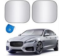 EzyShade Windshield Sun Shade with Shield-X Reflective Technology. See Size-Chart with Your Vehicle. Foldable 2-Piece Car Sunshades Reflect UV Sun and Heat and Protect Your Car. Sports (Small) Size