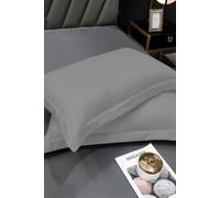 Ezysleep 100% Egyptian Cotton Grey Oxford Pillowcase Set - 4 Pack