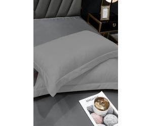 Ezysleep 100% Egyptian Cotton Grey Oxford Pillowcase Set - 4 Pack