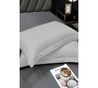 Ezysleep 100% Egyptian Cotton Silver Oxford Pillowcase Set - 4 Pack