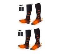 Ezysleep 2 Pairs Of Rechargeable Heated Socks In Black Black One Size