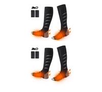 Ezysleep 2 Pairs Of Rechargeable Heated Socks In Grey Grey One Size