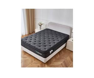 Ezysleep 24Cm Onyx Spring Foam Hybrid Mattress - 5 Year Guarantee In Black Black