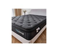 Ezysleep 30Cm Onyx Spring Foam Hybrid Mattress - 5 Year Guarantee In Black Black