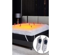 Ezysleep 4 Inch Extra Thick Heated Mattress Topper in White | Size: King Ezysleep White King