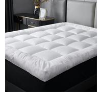 Ezysleep 4 Inch Thick Super Soft Hypoallergenic Mattress Topper - Superking - White - Microfibre