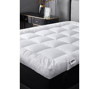 Ezysleep 4 Inch Thick Super Soft Mattress Topper In White White Double