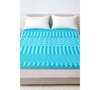 Ezysleep 5Cm Cooling 7 Zone Memory Foam Mattress Topper In Blue Blue