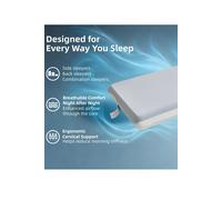 Ezysleep 8cm Deep Hydro Triple Soft Foam Cooling Gel Pillow in White | Size: Standard Pillow Case Ezysleep White Standard Pillow Case
