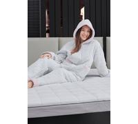 Ezysleep Extra Warm Snuggle Fleece Pj Sets In Silver Silver 8-10