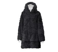 Ezysleep Faux Fur Oversized Luxury Soft Hoodie in Black Ezysleep Black One Size