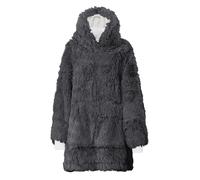 Ezysleep Faux Fur Oversized Luxury Soft Hoodie in Grey Ezysleep Grey One Size