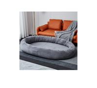 Ezysleep Junior Teddy Fleece Human Pet Bed in Grey | Size: Large Ezysleep Grey Large