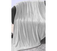 Ezysleep Large Faux Mink Super Soft Throw In Silver Silver 140cm x 200cm
