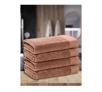 Ezysleep Luxe Collection 4 Piece Egyptian Bathsheet Set In Brown Brown Bath Sheet