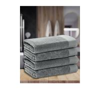 Ezysleep Luxe Collection 4 Piece Egyptian Bathsheet Set In Silver Silver Bath Sheet