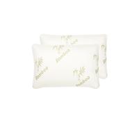 Ezysleep Medium Support Bamboo Memory Foam Pillow Pair in White Ezysleep White