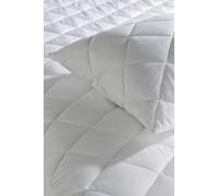 Ezysleep Quilted Protector With Pillow Protector Cases Set In White White Super King