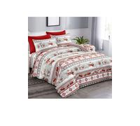 Ezysleep Scandi Snowman Christmas Duvet Set In Grey Grey Single