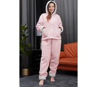 Ezysleep Snow Fleece Pj Lounge Set In Baby Pink Baby Pink M