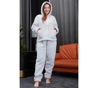Ezysleep Snow Fleece PJ Lounge Set in Silver | Size: Small Ezysleep Silver S
