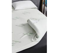 Ezysleep Super Soft Bamboo Bounce Back Foam Mattress Topper - 10cm in White | Size: Single Ezysleep White Single