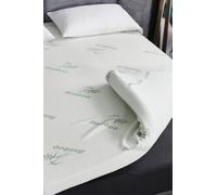 Ezysleep Super Soft Bamboo Memory Foam Mattress Topper 2 Inch in White | Size: King Ezysleep White King