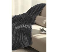 Ezysleep Super Soft Cosy Heated Fleece Throw Blanket With Adjustable Control In Grey Grey One Size