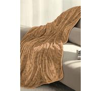Ezysleep Super Soft Cosy Heated Fleece Throw Blanket With Adjustable Control in Natural Ezysleep Natural
