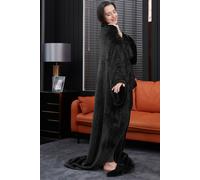 Ezysleep Wearable Lounge Blanket In Black Black 150cm x 200cm