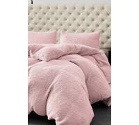 Ezysleep Winter Warm Soft Teddy Fleece Duvet Set in Pink | Size: King Ezysleep Pink King