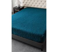 Ezysleep Winter Warm Soft Teddy Fleece Fitted Sheet in Teal | Size: King Ezysleep Teal King