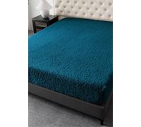 Ezysleep Winter Warm Soft Teddy Fleece Fitted Sheet in Teal | Size: King Ezysleep Teal King