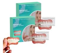 EzySmile Silicone Veneers, Soft Denture Reline Kit for Men and Women, Reusable & Adjustable Dental Cosmetic Solution (2pcs)