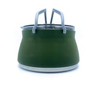 EZYSTOW 1L Collapsible Kettle Travel | Silicone Foldable Kettle | Includes Stainless Steel Base | Lightweight Folding Kettle | Portable Design for Hiking, Backpacking, Travel & RV Essentials