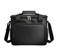 EZZLlife 15L Large Insulated Lunch Bag, Leakproof Cooler Bag for 24 - Can, 600D Oxford Fabric with PEVA Lining for Work, School, Picnic, Beach, Office (Black)