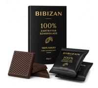 Ezzlorian 100% Zartbitter Schokolade 80g (20 Einzelportionen), Zuckerfrei, Vegan, Glutenfrei, Keto Low Carb Dunkle Schokolade mit reiner Kakaobutter, ohne Zusatzstoffe